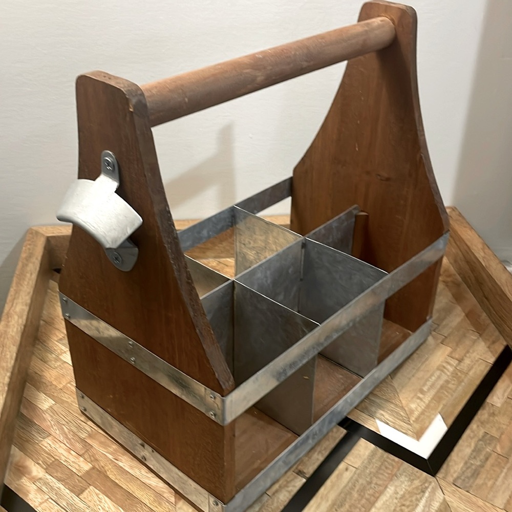🍉 GALVANIZED CRAFT BEER CADDY GIFT PACKAGE IDEA BROCKLYN STEEL CO: